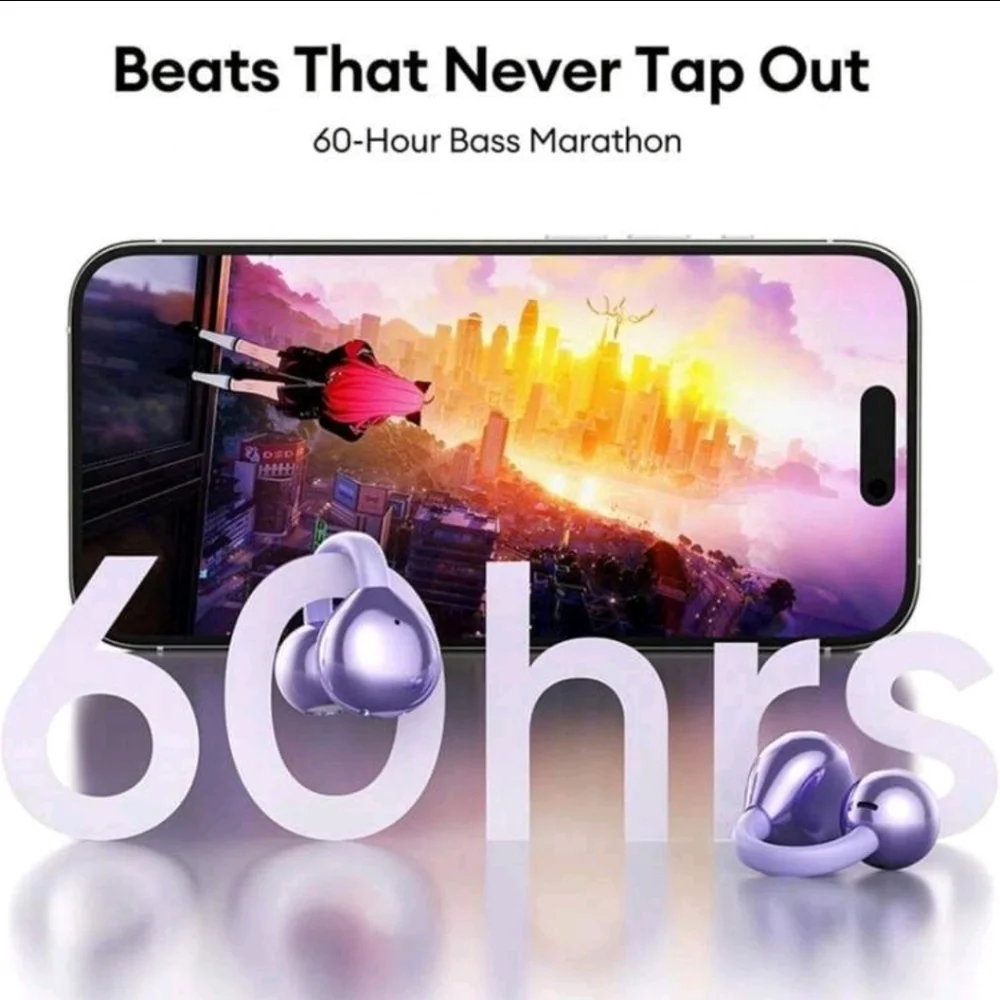 Purple Earphones with Butterfly Accessories